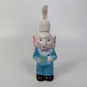 Vintage Elephant Circus Ceramic Soap Lotion Pump Dispenser 7" Tall